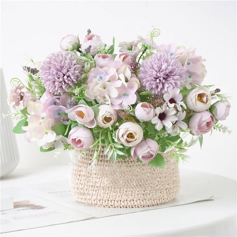 China Cheap price La mejor agencia de compra de China - Artificial Flowers Peony Silk Hydrangea Bouquet Decor Arrangements – Sellers Union