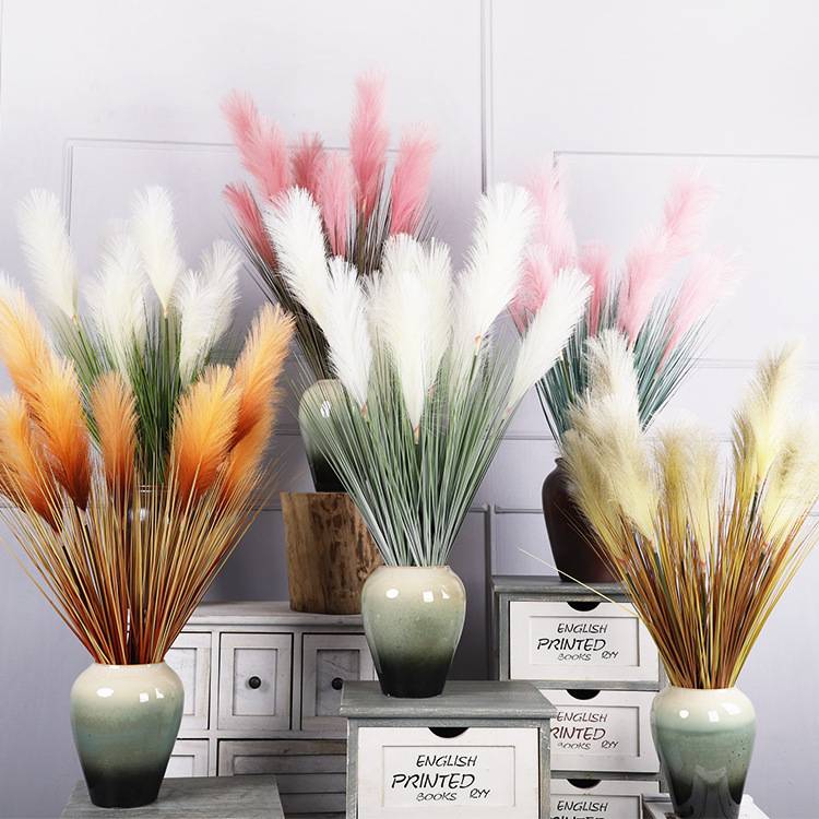 Best-Selling Yiwu Cosmetic Market - Artificial Plant Reed 5 Heads Dog’s Tail Grass Home Decoration Artificial Flower – Sellers Union
