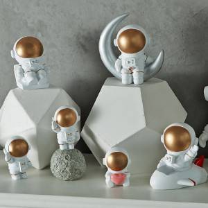 عمده فروشی اسباب بازی فضانورد دکور خانه Mini Resin مجسمه مرد فضایی
