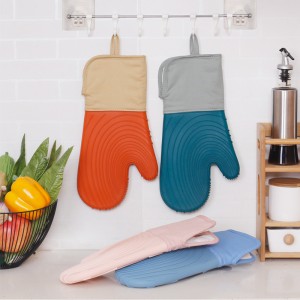 Mănuși de silicon îngroșate Izolație termică Mănuși de copt de bucătărie Comert cu ridicata