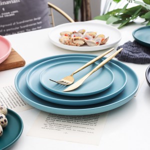 Keramikinių vakarietiškų maisto diskų picos keptuvės stalo reikmenys kepimo skarda Didmeninė prekyba
