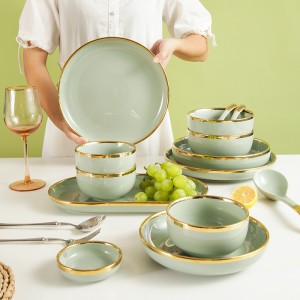 Home Bowl Plate Soup Bowl Ceramic Set ambongadiny