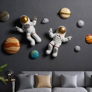 Wall Decoration Boy Room Resin Astronaut Wall Hanging