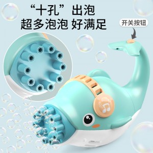 Machine à bulles électrique dix dauphins poreux, jouets pistolet à bulles