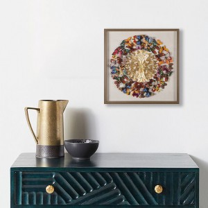 Pared decorativa de bolboreta colorida marrón 3d arte Home Decor Bulk