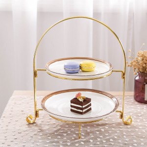 Fruit Tray Two-tier Snack Rack Cake Rack Candy Tray Wholesale