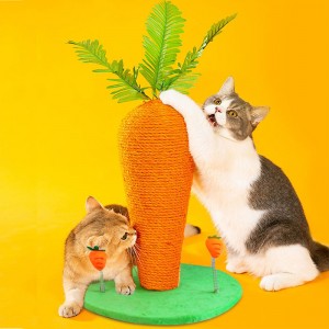 Planche à gratter carotte pour chat, cadre d'escalade, jouet pour chat, jouet pour animaux de compagnie
