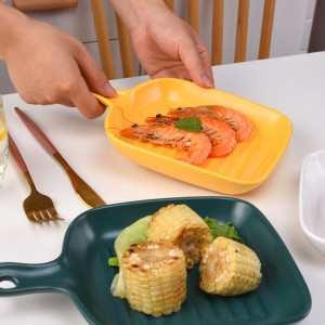 Ceramic Bakeware Oven Baking Microwave Plate with Handle Plate