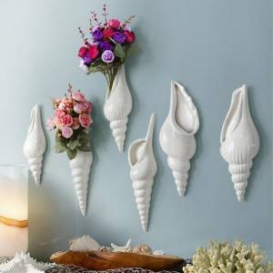 Morandi Ceramic Shell Vase Ornament Home Decor Wholesale