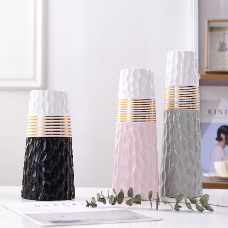 OEM Supply Stationery Buying Agent - Gold White Black Ghome Double Color Ceramic Vase Three-piece Decoration – Sellers Union