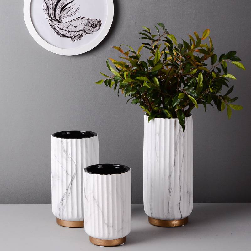 China New Product Trading Company Guangzhou - Ceramic Vase Marble Pattern Flower Home Decoration – Sellers Union
