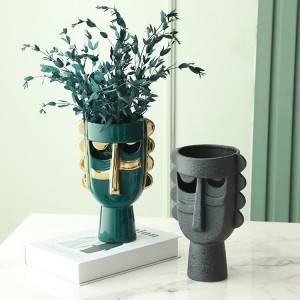 Ceramic Vase Home Decor Flower Arrangement Face Vase Wholesale