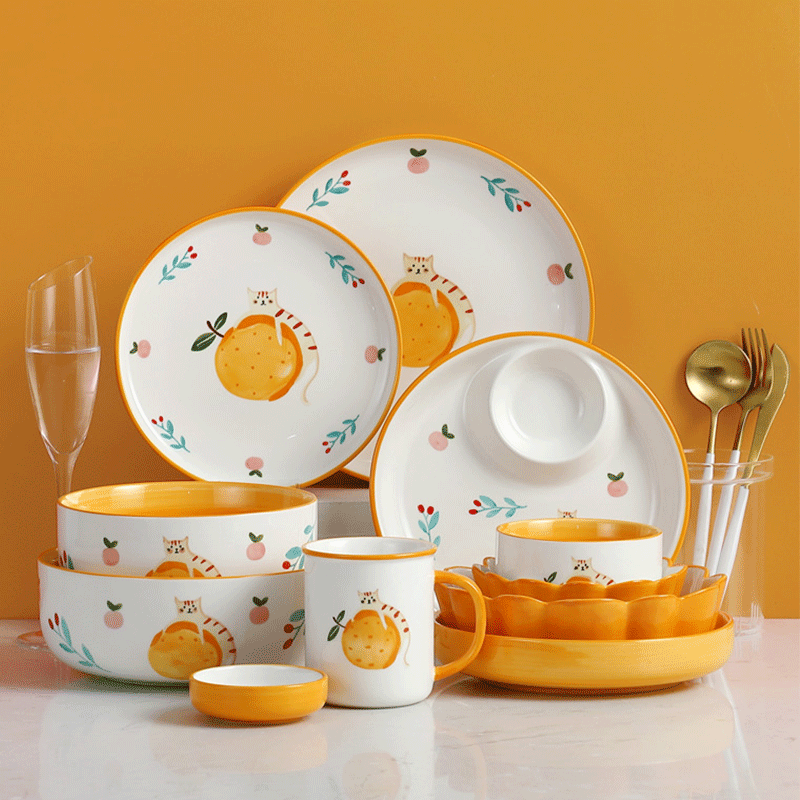 China New Product Trading Company Guangzhou - Cartoon Children’s Tableware Lace Salad Bowl Household Dishes Set – Sellers Union