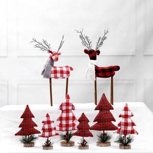 Kain Dekorasi Natal Pohon Natal Pohon Mini Natal Elk