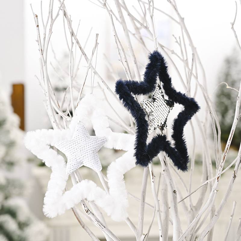 Short Lead Time for nejlepší agent v Yiwu - Christmas Decorations Velvet Sequins Five Angle Stars Hanke – Sellers Union