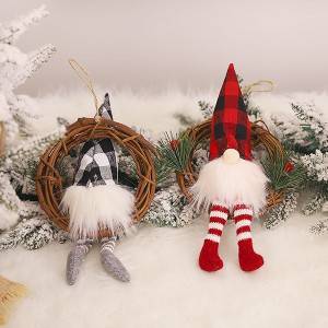Decor Plush Christmas Tree Ornaments LED Gnome Christmas Doll