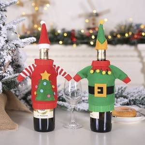 Christmas Decorations Christmas Elf Wine Bottle Set