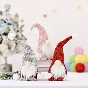 Christmas Decoration Forest Old Man Knitted Cap Faceless Doll