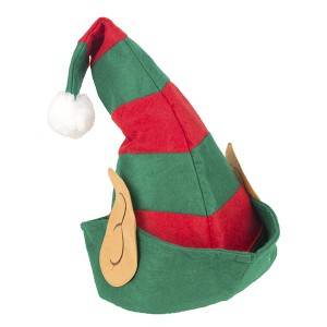 Повстяний червоно-зелений китайський капелюх різдвяного ельфа оптом