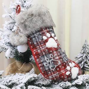 Christmas Dog Paw Socks Christmas Tree Decorations Socks