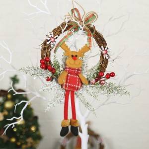 ຂາຍສົ່ງ Christmas Tree Wreath 30 MM dolls Decoration