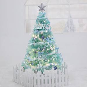 9 फीट कृत्रिम गर्म एलईडी लाइट आभूषण नीला क्रिसमस पेड़