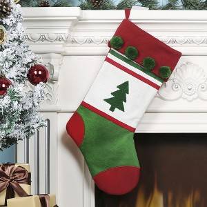 Božićna vrećica slatkiša Božićno drvce Crveno zelene čarape Privjesak