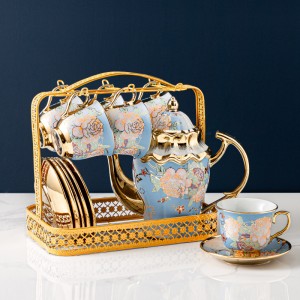 Zestaw dysków do filiżanek do kawy kwiatowej Kubek ceramiczny 13 zestawów Zestaw do herbaty hurtowo