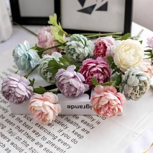 Core Peony Artificial Flower Wedding Hand Bouquet Home Decoration
