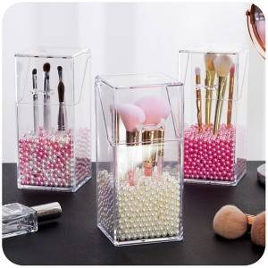 Cosmetic Holder Makeup Tools Storage Pearls Box Brush Accessory Organizer Box