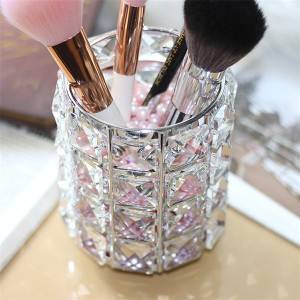 Makeup Tool Cosmetic Storage Box Organizer Crystal Pen Makeup Brush Set