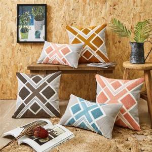 Cotton Embroidery Cushion Pillow Cover Wholesale