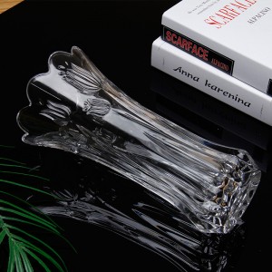 Crystal Glass Vase විනිවිද පෙනෙන ඝන වූ විශාල විවෘත ගෘහ අලංකරණය