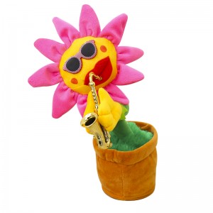 Dancing Sun Flower with MusElectric Toyic Play Saxophone Plush Toy