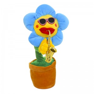 Dancing Sun Flower with MusElectric Toyic Play Saxophone Plush Toy