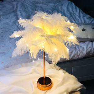 Feather Lamp Bedroom Furnish Lamp Decoration Light
