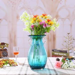 Luxury Huge Color Bright Colored Decorative  Glass Vases Wholesale