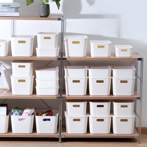 Desktop Storage Box Storage Basket ပလပ်စတစ်အိမ်သုံး လက်ကား