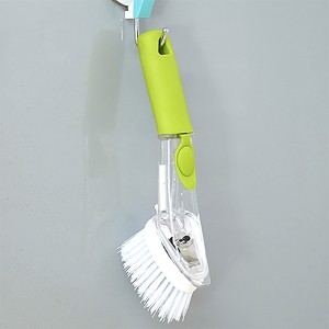 Wholesale Kitchen Dish Wash Cleaning Brush With Soap Dispensing Sponge Removable Head