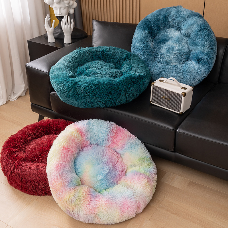 Factory wholesale Outsourcing Agent Service Yiwu - Plush Cat Dog Bed Round Removable Washable Pet Mat Winter Pet Bed – Sellers Union
