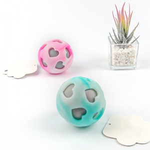 Häerz-gebuerene huel Tie Dye Dog Molar Zänn Ball Pet Chew Toy