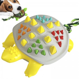 रंगीन कछुआ कुत्ता मोलर रॉड रस्सी गाँठ कुत्ता टूथब्रश खिलौना थोक