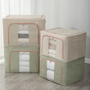 Fabric Wardrobe Double Zip Storage Box Foldable Wholesale