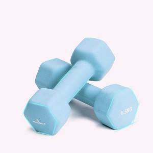Colorful Vinyl Coated Woman Dumbbell Set