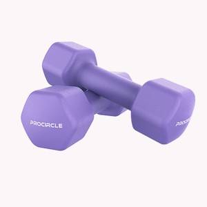 Set Dumbbell Woman Coated Vinyl Colorful