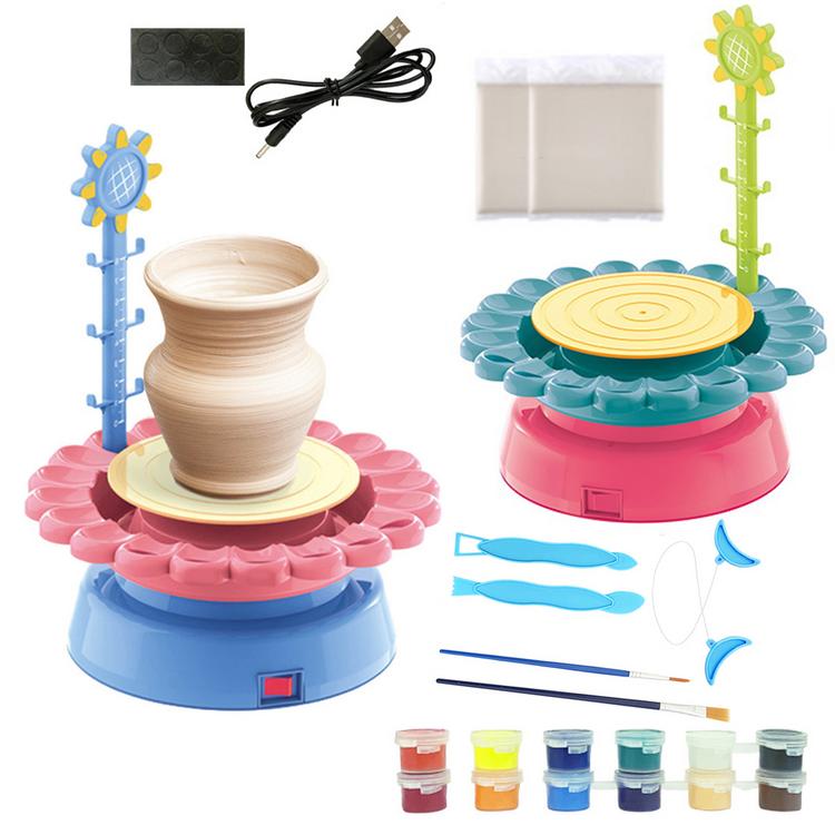 China OEM Artículos escolares - Electric Pottery Wheel Art Craft Kit Kids Toys Paint Palette Set Educational Toy – Sellers Union