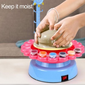 גלגל חרס חשמלי ערכת מלאכת יצירה לילדים צעצועי צבע סט פלטת צבע צעצוע חינוכי