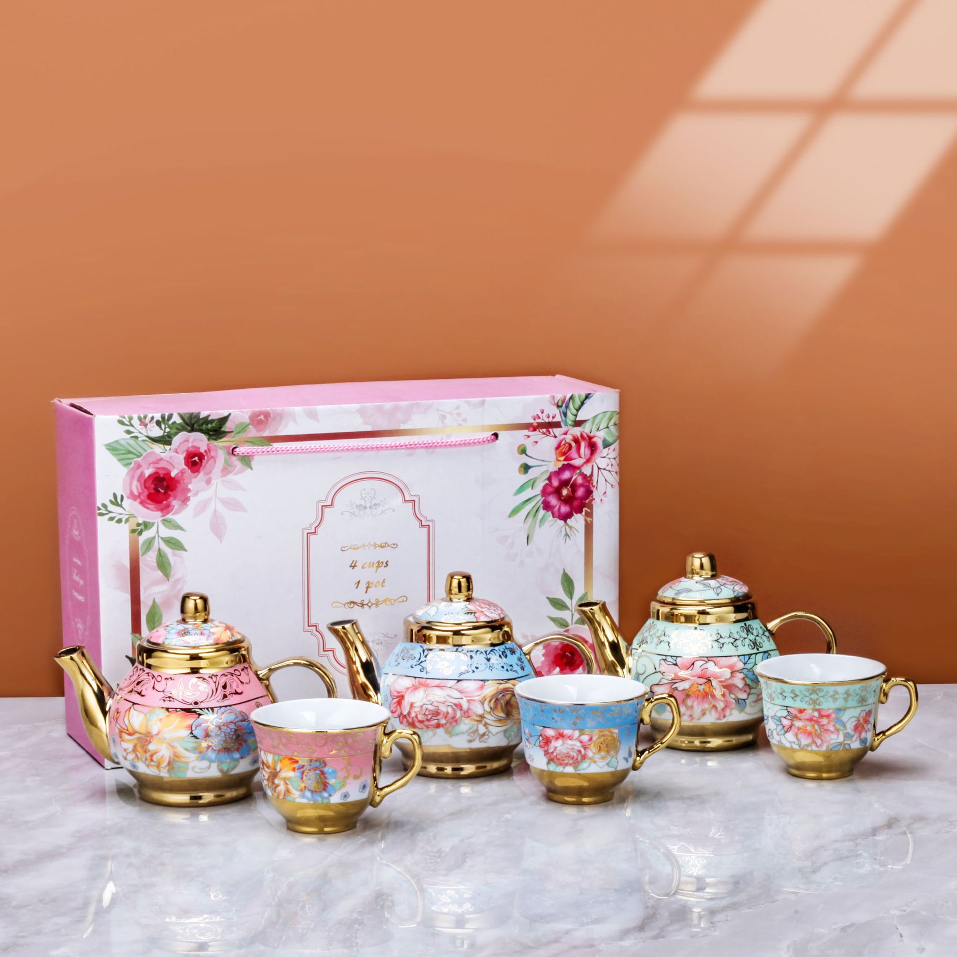 Discount Price Procurement Service Provider China - Electroplating Ceramic Coffee Cup Tea Set Gift Set Wholesale – Sellers Union