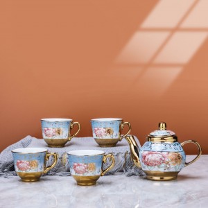 Electroplating Ceramic Coffee Cup Tea Set Gift Set Wholesale