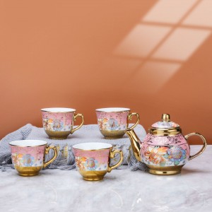 Electroplating Ceramic Coffee Cup Tea Set Gift Set Wholesale